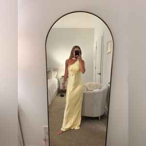 4th and Reckless Yellow One-Shoulder Dress With Optional Scarf - NEW WITH TAGS!